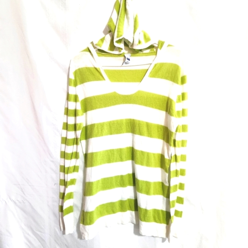 #20 OLD NAVY WOMEN'S STRIPED HOODIE SIZE LARGE